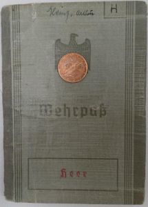 Wehrpaß - WH (Heer) - Kriegslazarett (mot) 922 - Heinz