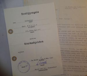 Citation - WH (Heer) - 295.Infanterie-Division - Hutter
