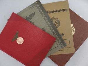 N.S.D.A.P. membership book/Wehrpaß/S.A.- I.D.grouping - Weber