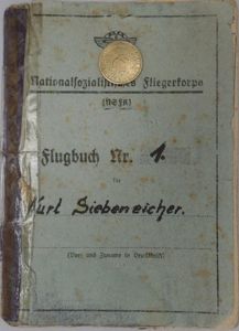 NSFK (Natinalsocialistisches Fliegerkorps) - 'Flugbuch' - Siebeneicher