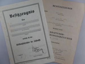Citation set - Luftwaffe - Fsch.Pz.Art.Rgt.'Hermann Göring' - Härtel