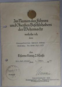 Citation - WH (Heer) - 14.Pz..Div. - Hüber