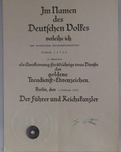 Citation - 'Reichsbahninspektor' - Lotze