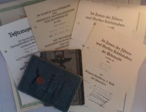 Soldbuch /Wehrpaß /citations grouping - Luftwaffe/155.Inf.Div. - Kox