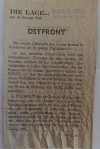 Propaganda leaflet - Westfront / Ostfront - 16-1-1945