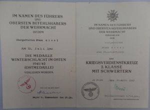 Citation set - WH (Heer) - 98.Inf.Div. - Miesl