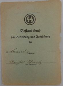 'Bestandsbuch für Bekleidung und Ausrüstung' - SD - Lublin - Schmalz