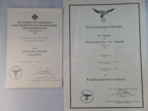 Wehrpaß /citation / photo grouping - Luftwaffe - Flak - Wilkmann