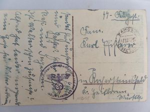 SS -'Feldpost' - postcard - 'Kommandeur Sicherheitspolizei und des SD Lublin' -