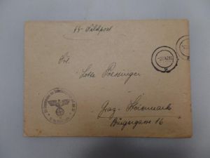 'SS-Feldpost' envelope - 'Kommandeurder Sipo und des SD' - Lublin - Schneider