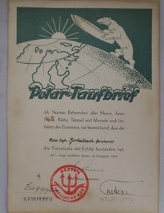 Citation 'Polar-Taufbrief' - 21.Landungsflottille - Birkelbach
