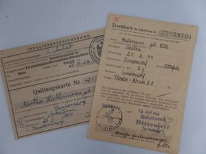 Social security documents - 'I.G.Farben' - Bitterfeld - Halleman