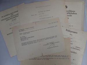 Award document grouping Luftwaffe - 15.Flak Div. - Weber