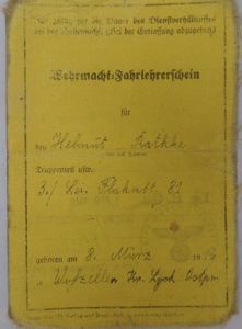 'Wehrmach-Fahrlehrerschein' (instructors license) - Ratthke