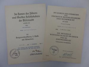 Award document set Luftwaffe - Breitkreuz