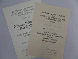 Award document set WH (Heer) - 112.Inf.Div. - Nelles