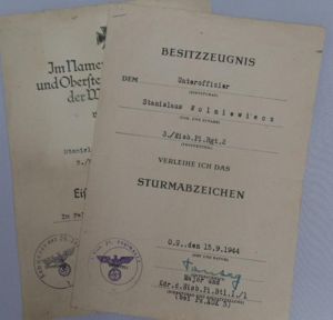 Award document set WH (Heer) - 26.Inf.Div. - Wolniewiecz