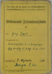 'Wehrmacht-Fahrlehrerschein' (intructors-lecense) -Pegels