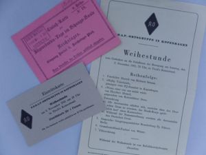 N.S.D.A.P.- 'Weihestunde' (hour of remembrance) - Ortsgruppe in Kopenhagen (Danmark) grouping