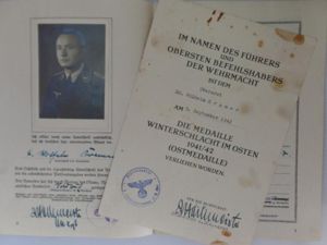 Award document set - 1.Fschj.Div. - Kramer