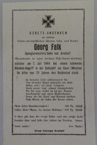 Deathcard -Caen (Westen) - Flak-Sturm-Abt. - Falk