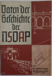 Period booklet 'Daten der Geschichte der N.S.D.A.P.' - Dr.H.Volz