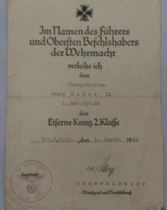 Single award document WH (Heer) - 22.LL.Div. - Meyer