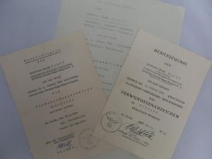 Award document grouping WH (Heer) - Radfahr Sich.Rgt.3 - Naaff