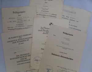 Award document grouping WH (Heer) - 81.Inf.Div. - Uden