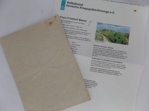 'Großdeutschland' condolance letter/cover - Blome