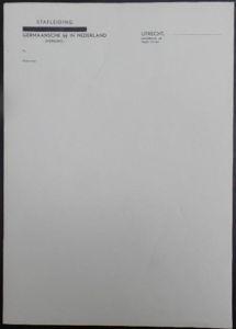 'Nederlandsche SS / Germaansche SS' official writing paper