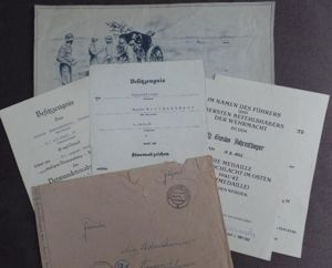 Award document grouping WH (Heer) - 21.Inf.Div.- Bohrenkämper