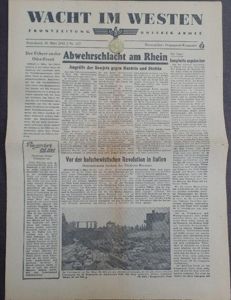Period newspaper 'Wacht im Westen' - 10 - 3 - 1945