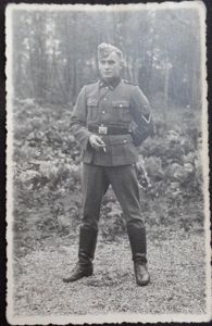 Waffen SS 'Sturmmann' - Freiw.Pz.Gren.Div.11'Nordland' - postcard picture.
