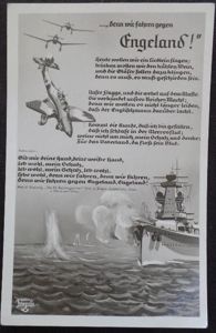 Postcard ''...denn wir fahren gegen Engeland!'