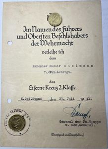 Citation - WH (Heer) - Nebel Lehr.Rgt. - Kielmann