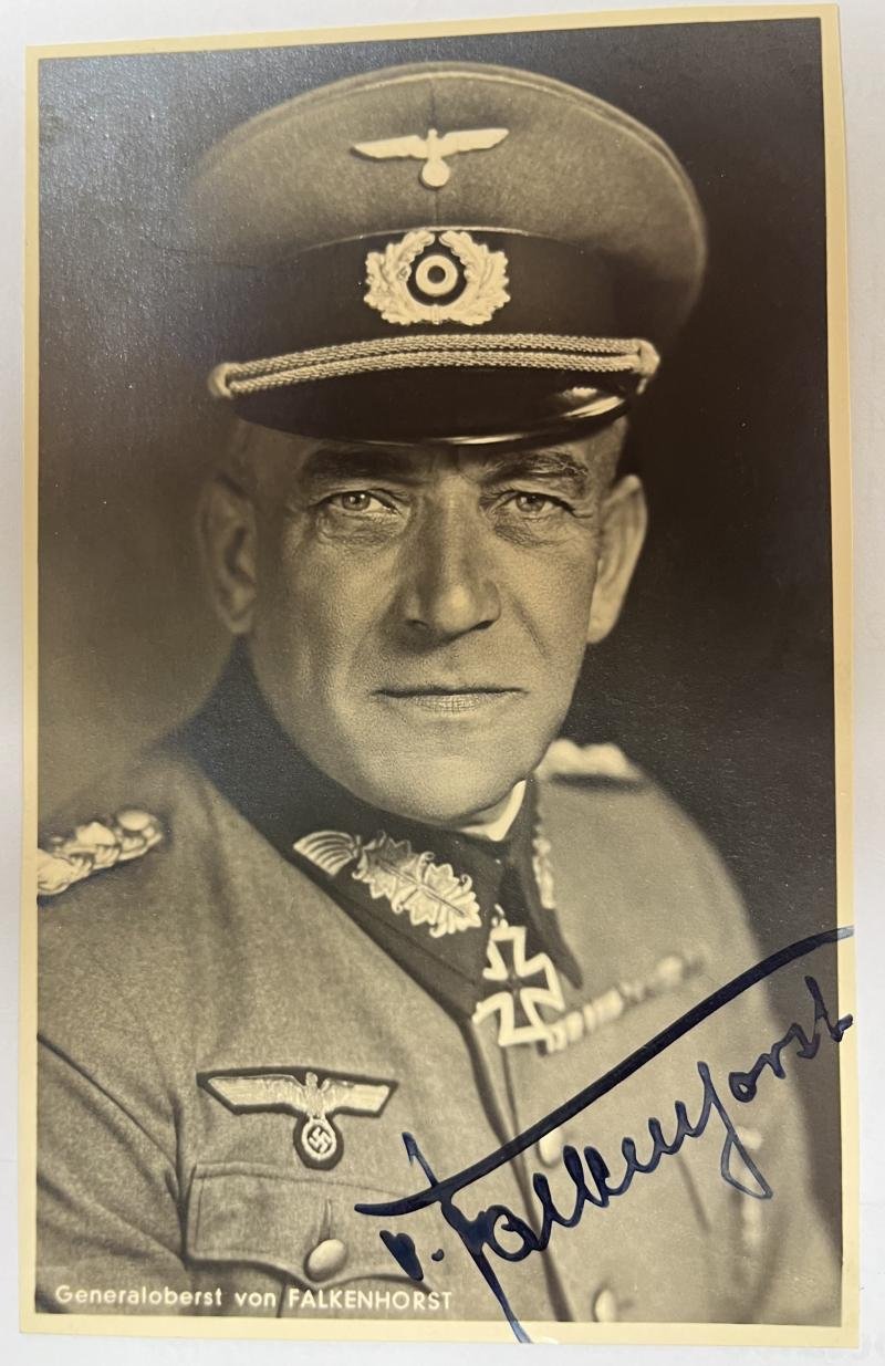 Hoffmann postcard signed - KC recipient - Falkenhorst