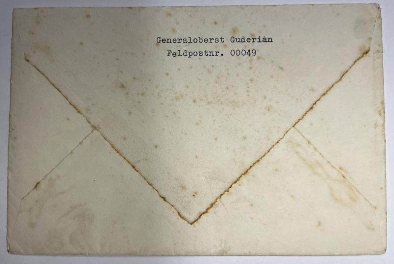 'Feldpost' letter - Heinz Guderian -1940