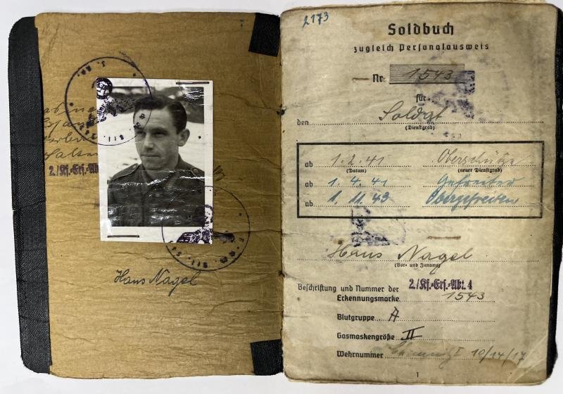 Soldbuch /award documents grouping WH (Heer) - 6.Armee - Nagel