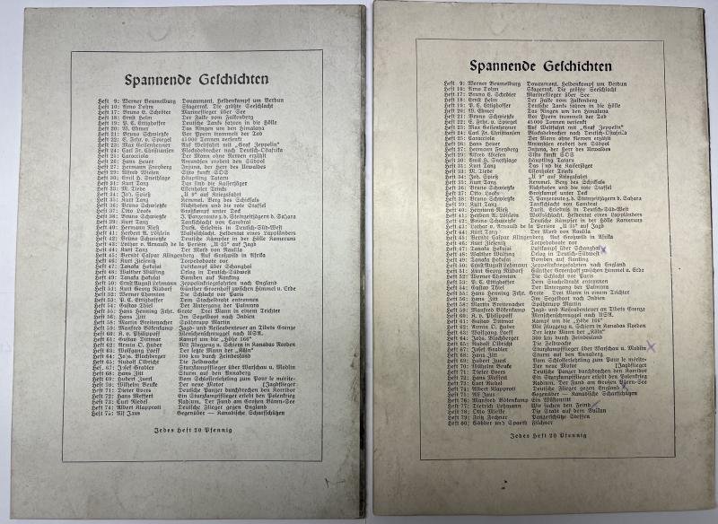4 x wartime booklet 'Spannende Geschichten'