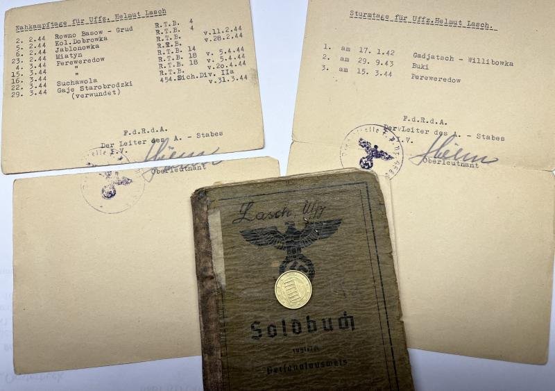 Soldbuch WH (Heer) - 221.Inf.Div./454.Sich.Div. - Lasch