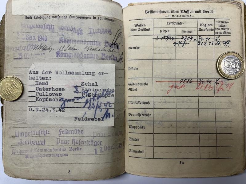 Soldbuch WH (Heer) - 221.Inf.Div./454.Sich.Div. - Lasch