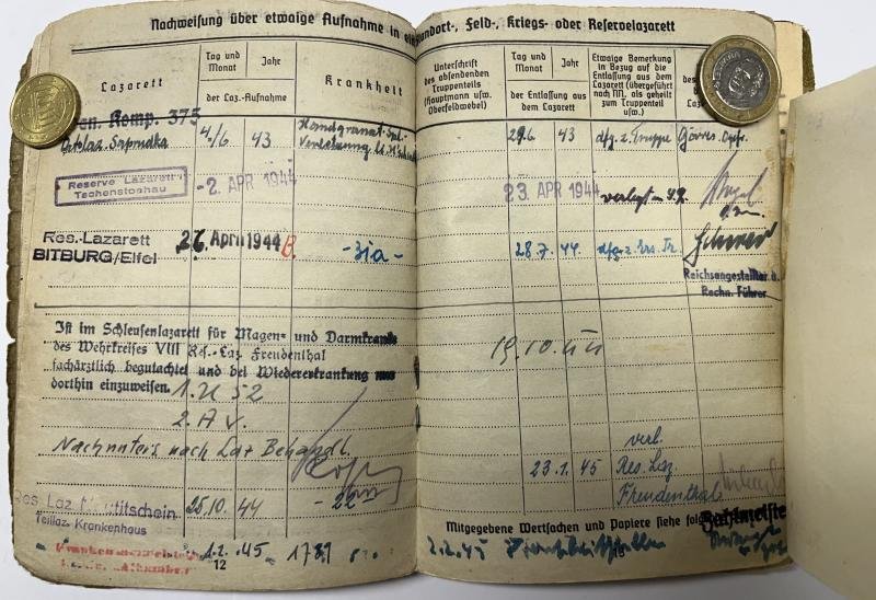 Soldbuch WH (Heer) - 221.Inf.Div./454.Sich.Div. - Lasch