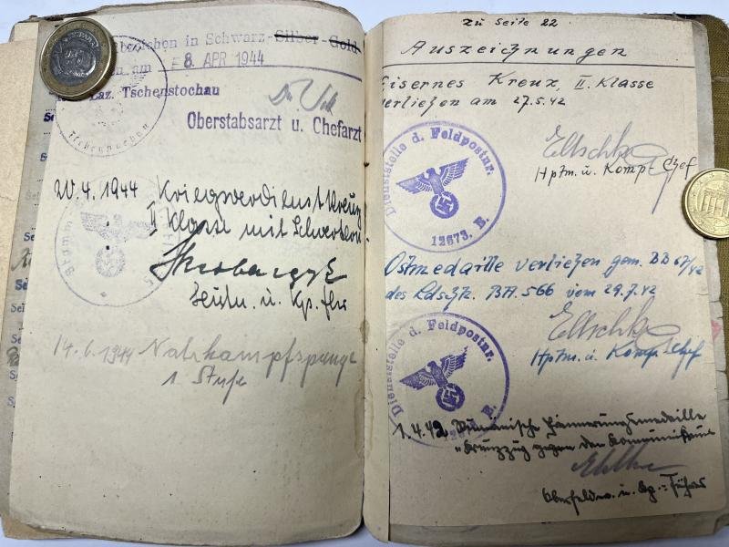 Soldbuch WH (Heer) - 221.Inf.Div./454.Sich.Div. - Lasch