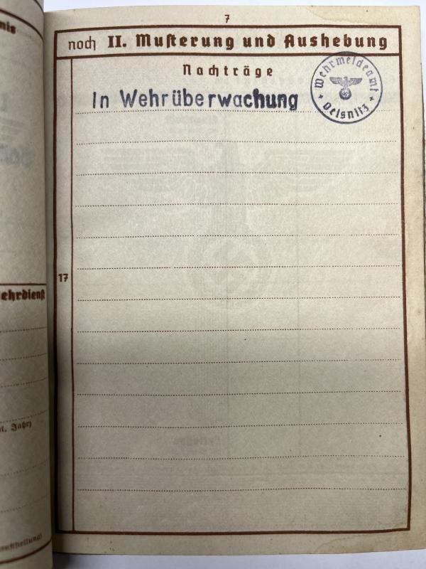 Wehrpass - 'Algemeine-SS' - Nahr