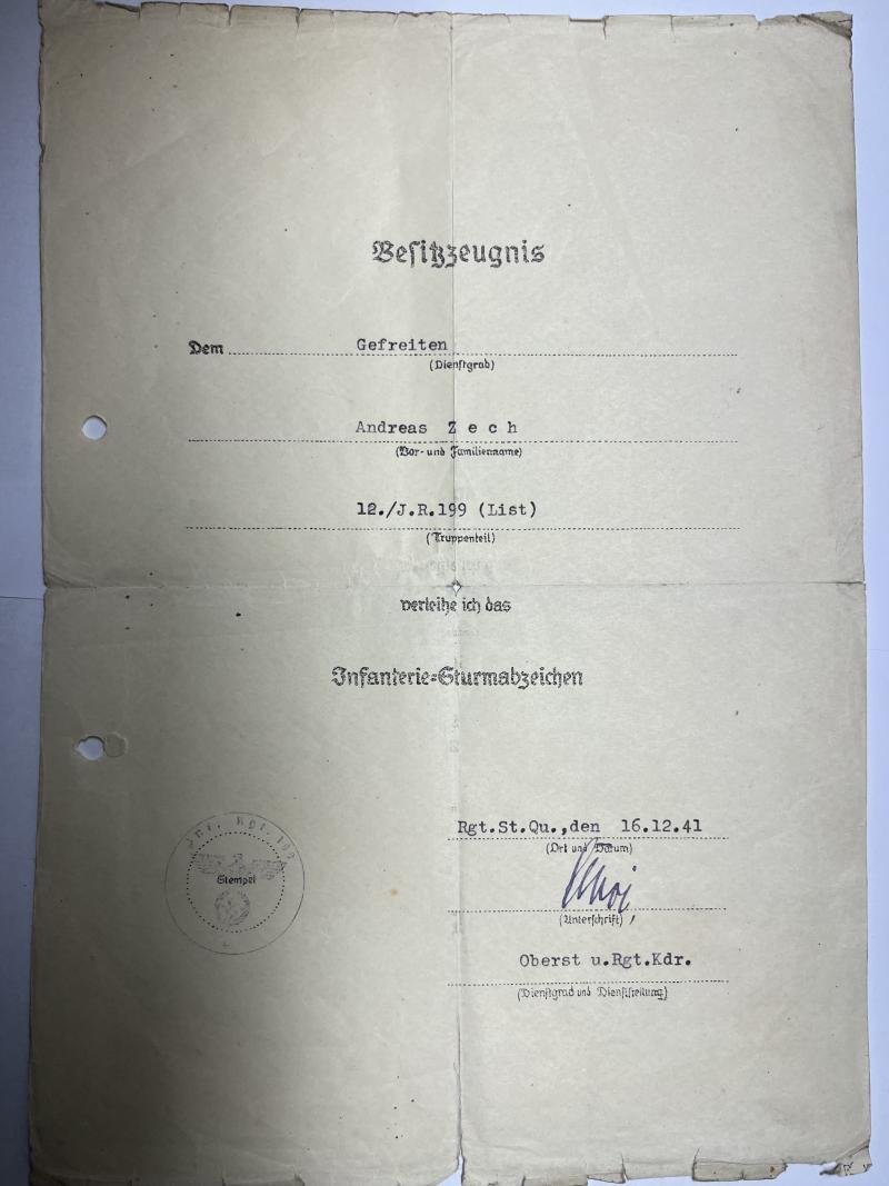 Citation grouping - WH (Heer) - 57.Inf..Div. - 'List' - Zech