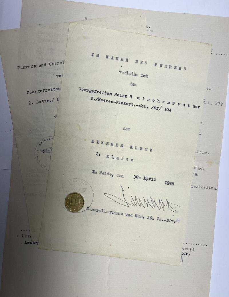 Citation grouping - WH (Heer) - 26.Pz.Div. - Italy - Hutschenreuter