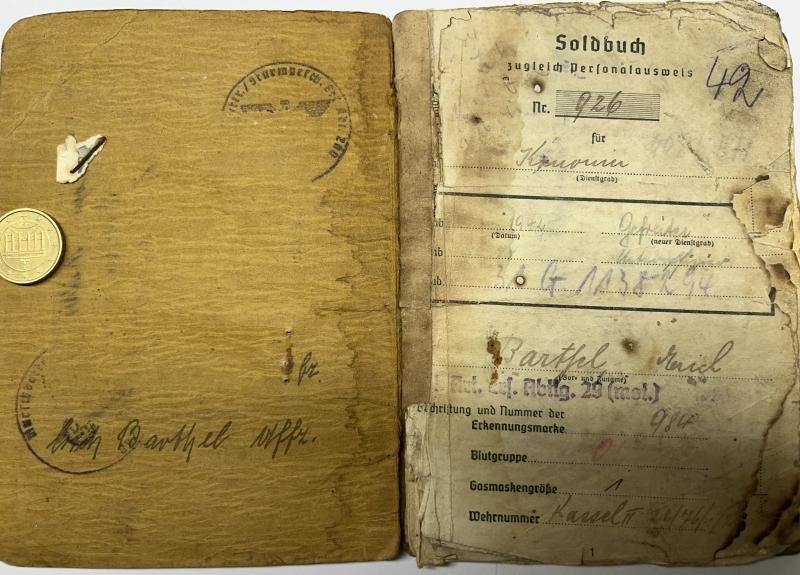 Soldbuch / citation /photos - WH (Heer) - Stug.Brig.600 / Stug.Brig.210 - Barthel