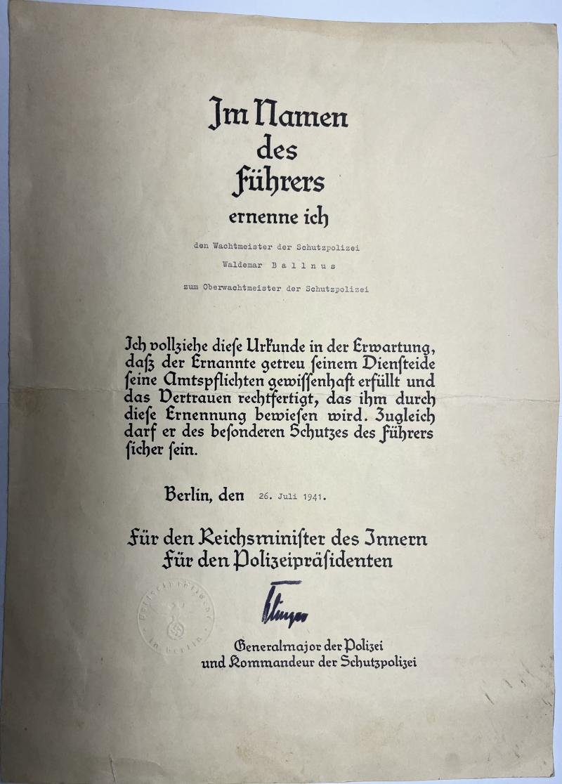 'Waffen-SS' citation set - Pz.Gren.Rgt.38 / 17.SS-Pz.Gren.Div.'Götz von Berlichingen' - Ballnus