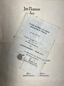 'Waffen-SS' citation set - Pz.Gren.Rgt.38 / 17.SS-Pz.Gren.Div.'Götz von Berlichingen' - Ballnus